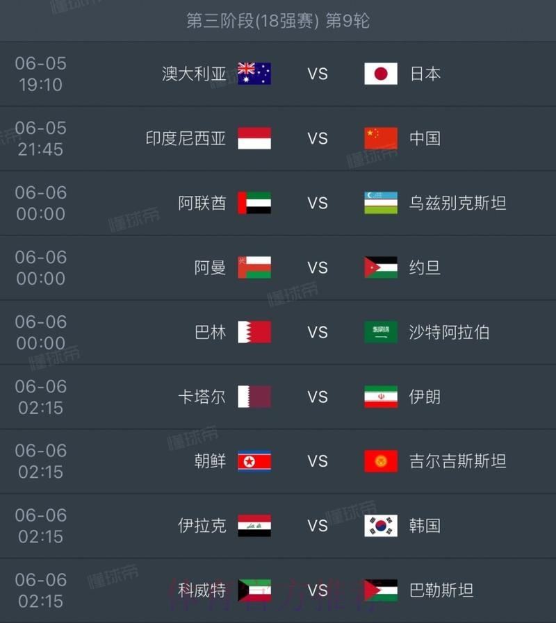 2026世界杯完整赛程高清